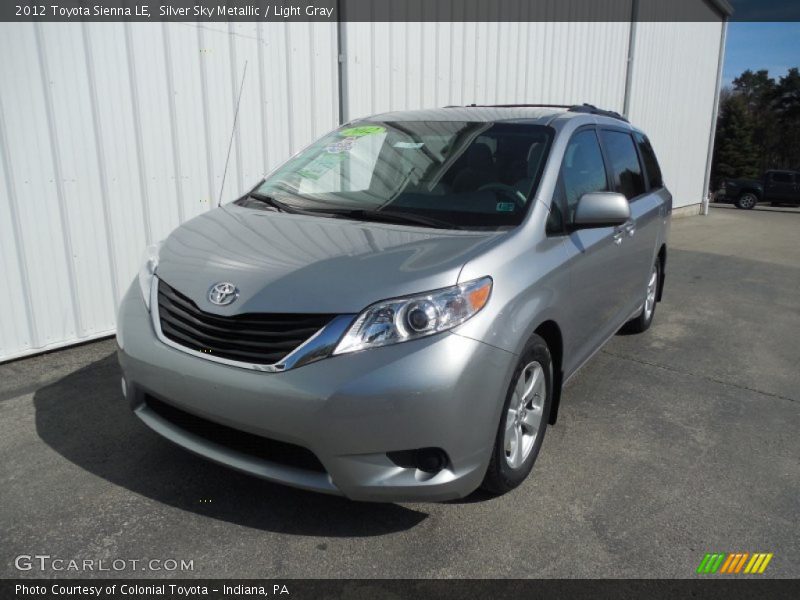 Silver Sky Metallic / Light Gray 2012 Toyota Sienna LE