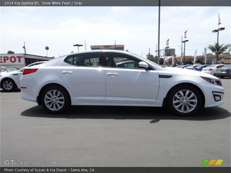 Snow White Pearl / Gray 2014 Kia Optima EX