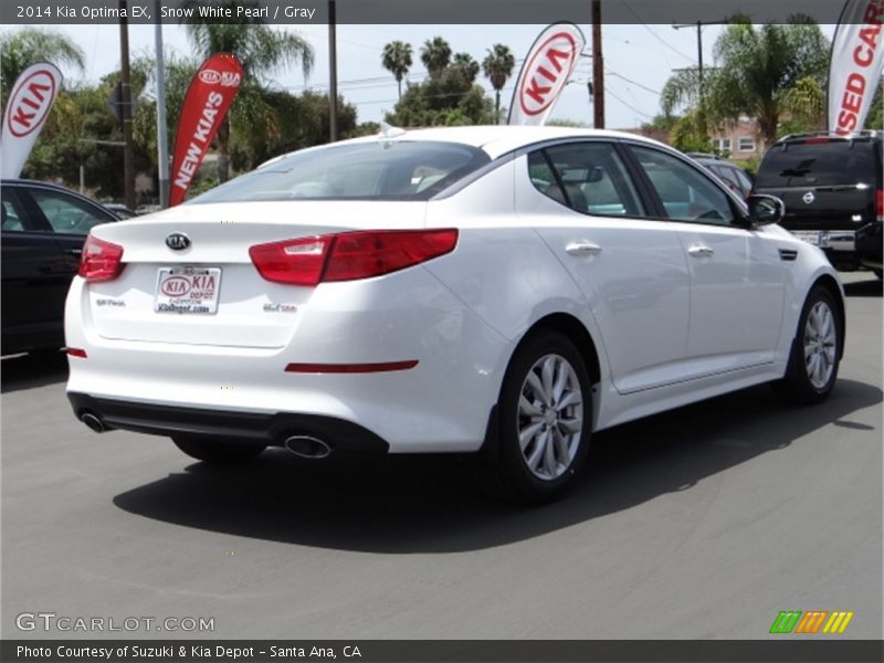 Snow White Pearl / Gray 2014 Kia Optima EX