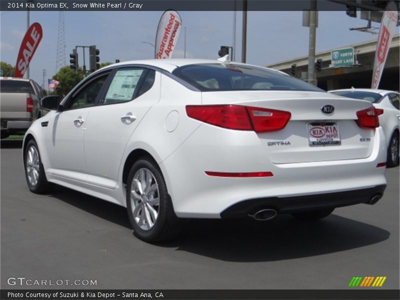 Snow White Pearl / Gray 2014 Kia Optima EX
