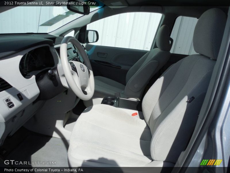 Silver Sky Metallic / Light Gray 2012 Toyota Sienna LE