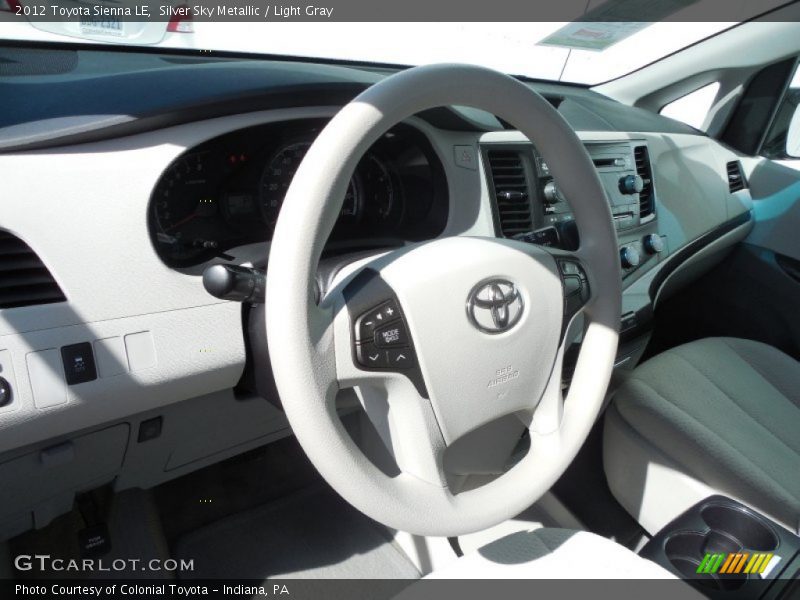 Silver Sky Metallic / Light Gray 2012 Toyota Sienna LE