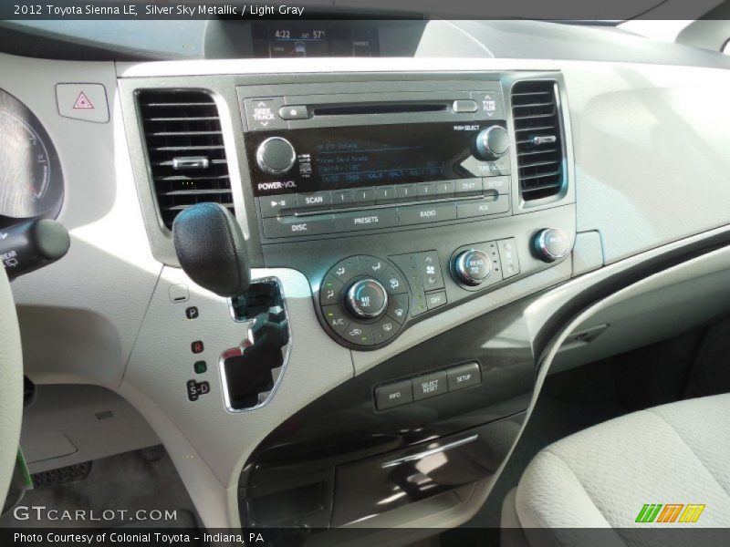 Silver Sky Metallic / Light Gray 2012 Toyota Sienna LE