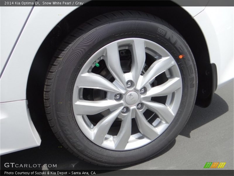 Snow White Pearl / Gray 2014 Kia Optima EX