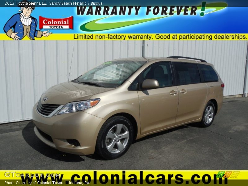 Sandy Beach Metallic / Bisque 2013 Toyota Sienna LE