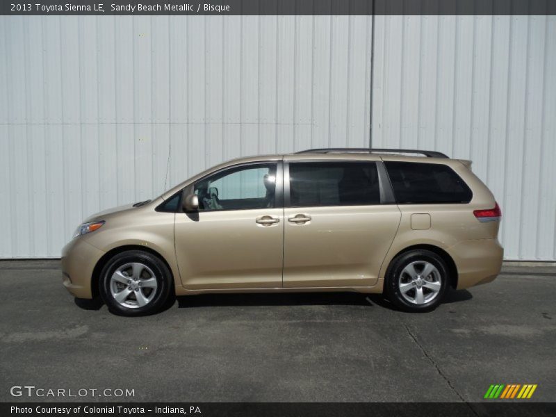 Sandy Beach Metallic / Bisque 2013 Toyota Sienna LE