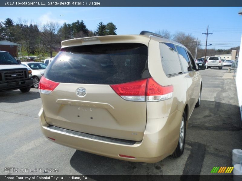 Sandy Beach Metallic / Bisque 2013 Toyota Sienna LE