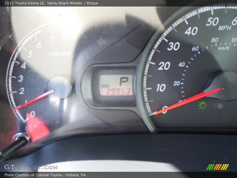 Sandy Beach Metallic / Bisque 2013 Toyota Sienna LE