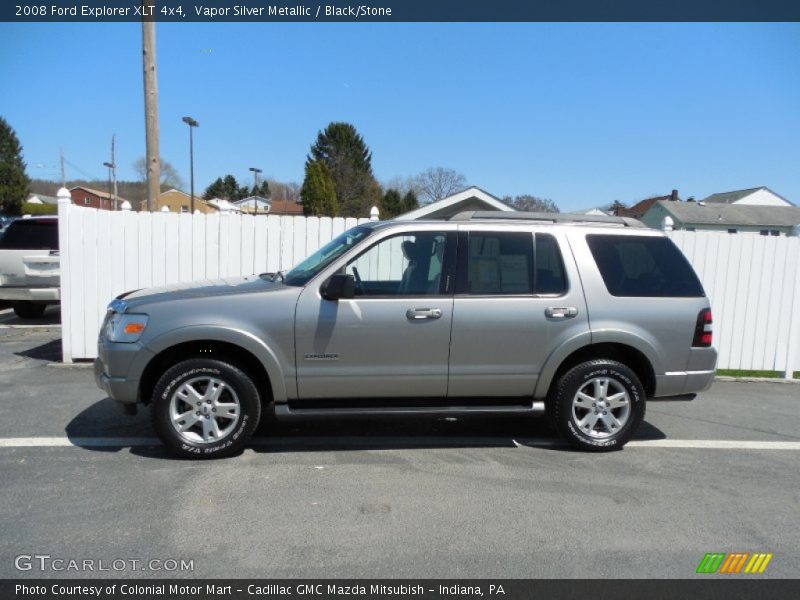 Vapor Silver Metallic / Black/Stone 2008 Ford Explorer XLT 4x4