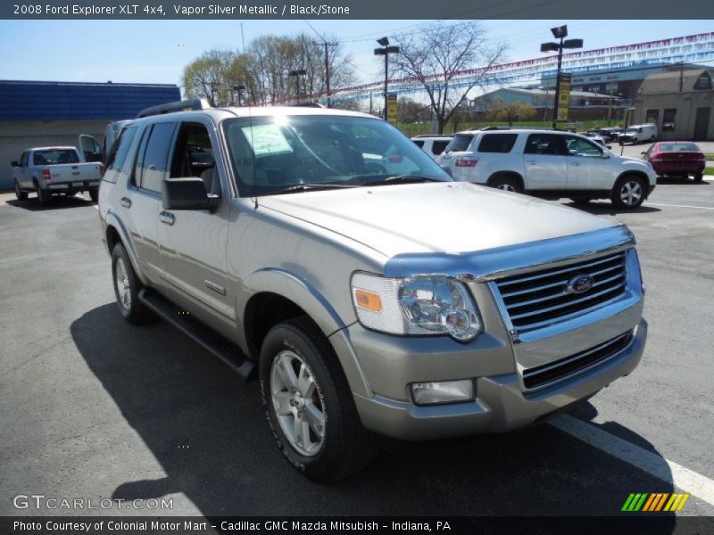 Vapor Silver Metallic / Black/Stone 2008 Ford Explorer XLT 4x4