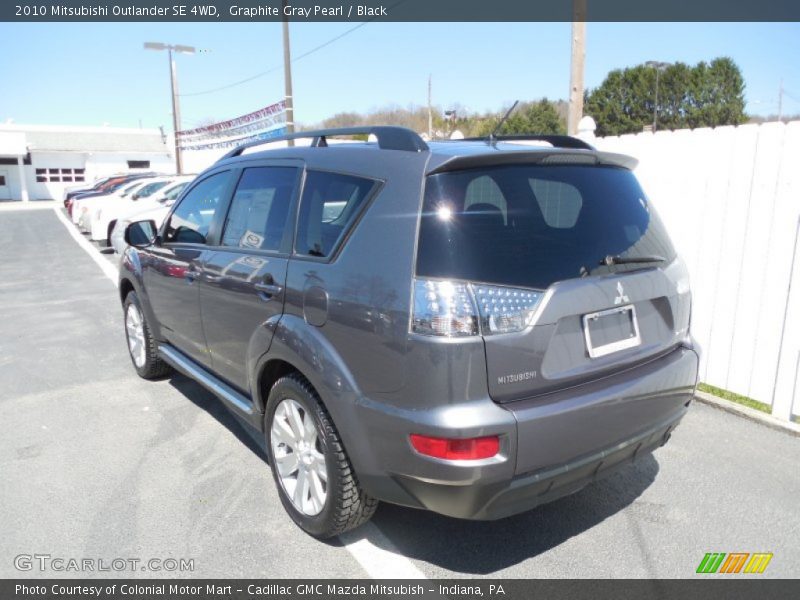 Graphite Gray Pearl / Black 2010 Mitsubishi Outlander SE 4WD