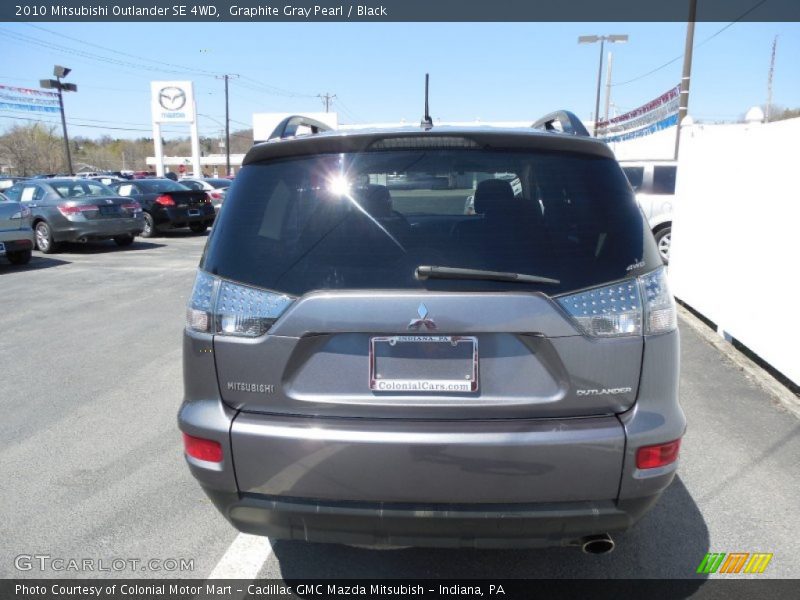 Graphite Gray Pearl / Black 2010 Mitsubishi Outlander SE 4WD