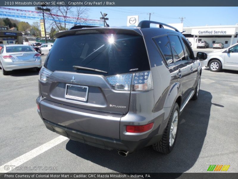 Graphite Gray Pearl / Black 2010 Mitsubishi Outlander SE 4WD