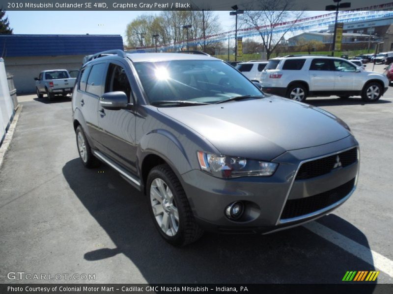 Graphite Gray Pearl / Black 2010 Mitsubishi Outlander SE 4WD