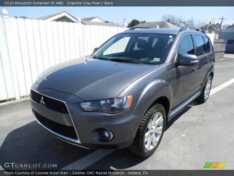 Graphite Gray Pearl / Black 2010 Mitsubishi Outlander SE 4WD