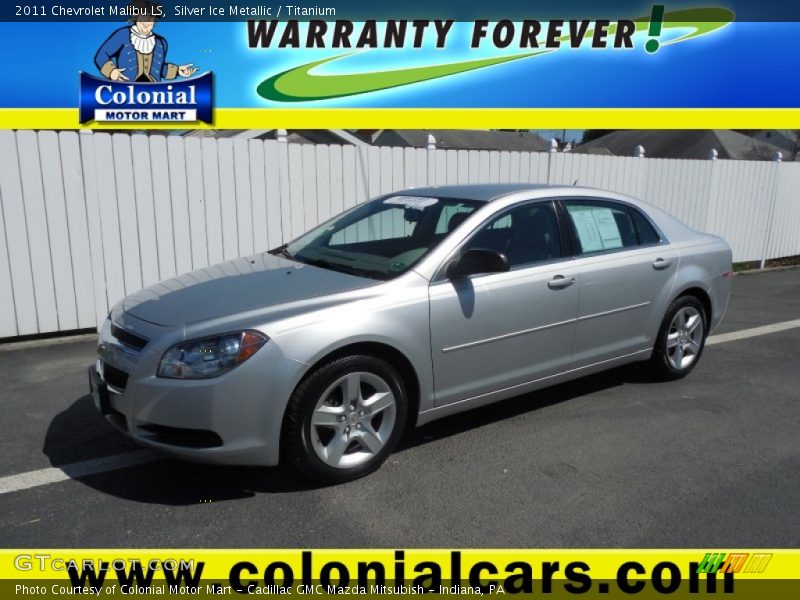 Silver Ice Metallic / Titanium 2011 Chevrolet Malibu LS