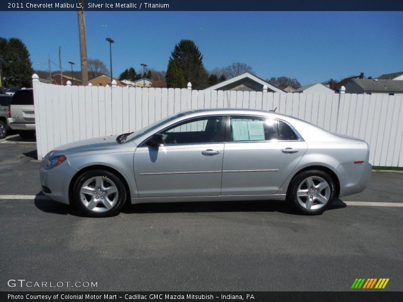 Silver Ice Metallic / Titanium 2011 Chevrolet Malibu LS