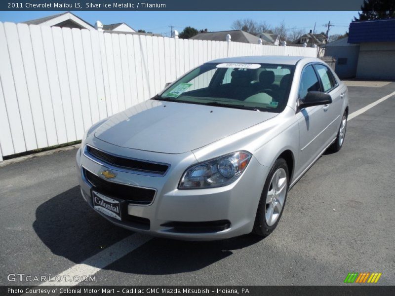Silver Ice Metallic / Titanium 2011 Chevrolet Malibu LS