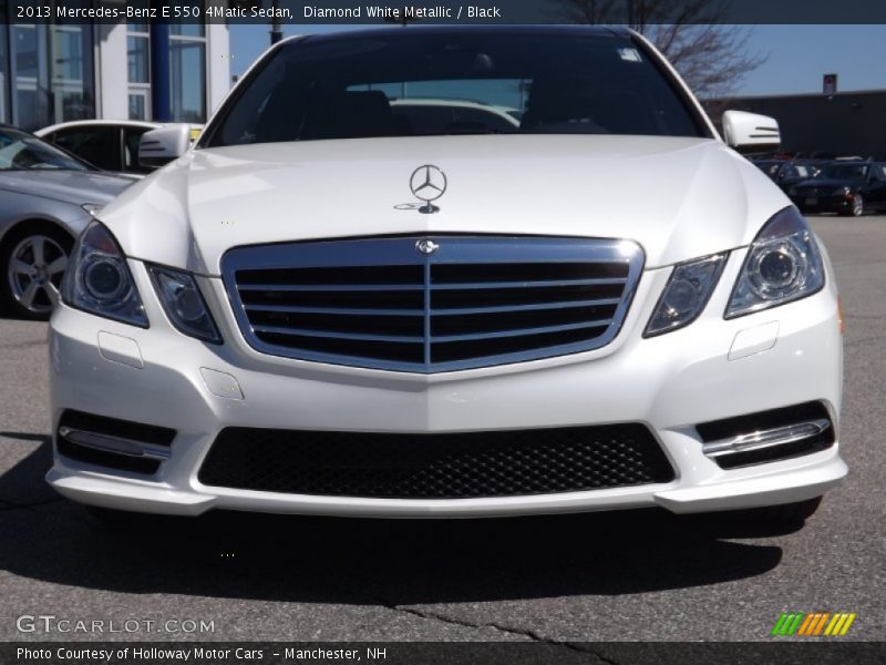 Diamond White Metallic / Black 2013 Mercedes-Benz E 550 4Matic Sedan