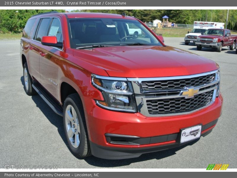 Crystal Red Tintcoat / Cocoa/Dune 2015 Chevrolet Suburban LT 4WD