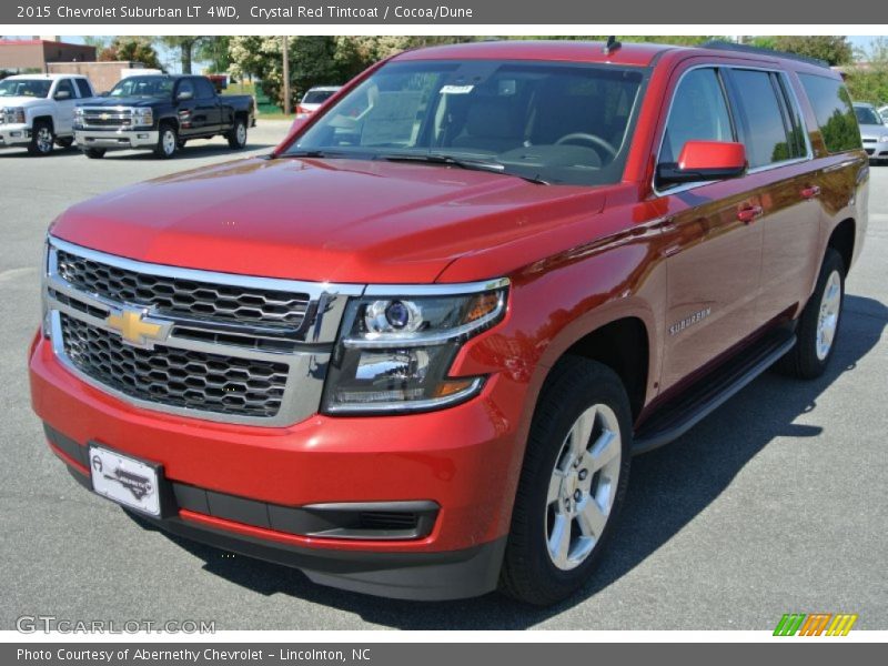 Crystal Red Tintcoat / Cocoa/Dune 2015 Chevrolet Suburban LT 4WD