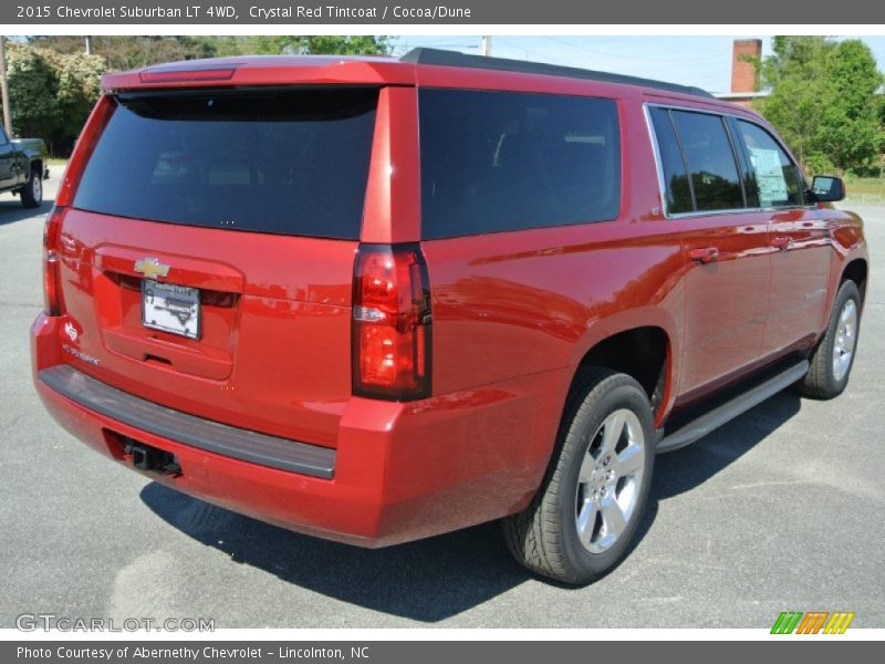 Crystal Red Tintcoat / Cocoa/Dune 2015 Chevrolet Suburban LT 4WD