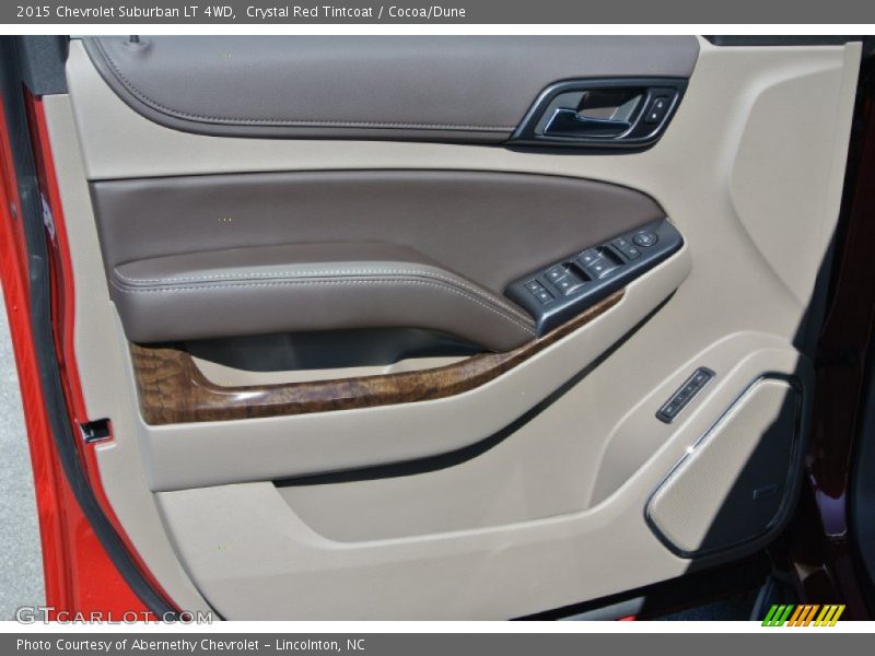 Crystal Red Tintcoat / Cocoa/Dune 2015 Chevrolet Suburban LT 4WD