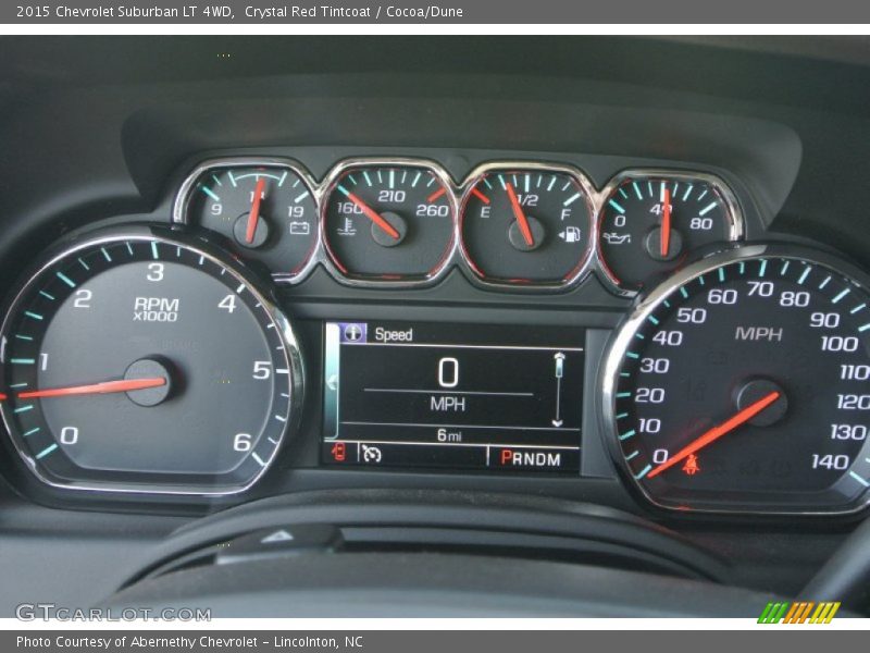Crystal Red Tintcoat / Cocoa/Dune 2015 Chevrolet Suburban LT 4WD