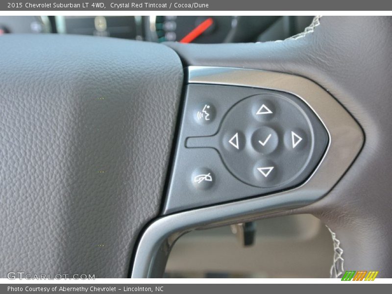 Crystal Red Tintcoat / Cocoa/Dune 2015 Chevrolet Suburban LT 4WD