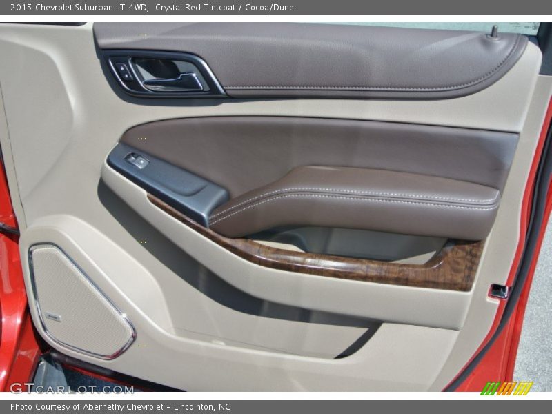 Crystal Red Tintcoat / Cocoa/Dune 2015 Chevrolet Suburban LT 4WD