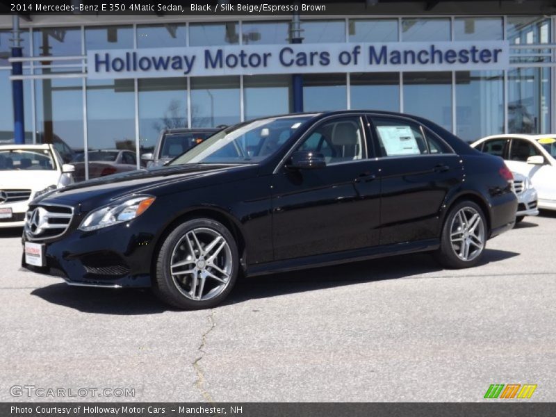 Black / Silk Beige/Espresso Brown 2014 Mercedes-Benz E 350 4Matic Sedan