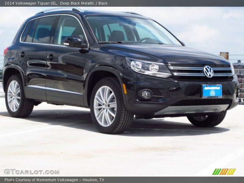 Deep Black Metallic / Black 2014 Volkswagen Tiguan SEL