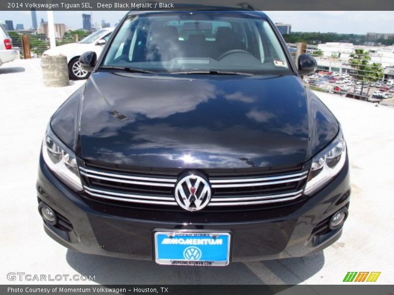 Deep Black Metallic / Black 2014 Volkswagen Tiguan SEL