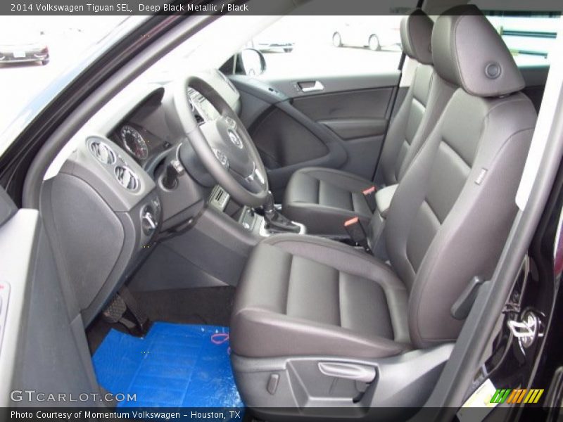 Deep Black Metallic / Black 2014 Volkswagen Tiguan SEL
