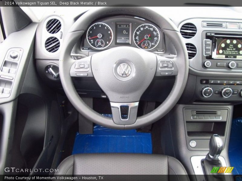 Deep Black Metallic / Black 2014 Volkswagen Tiguan SEL