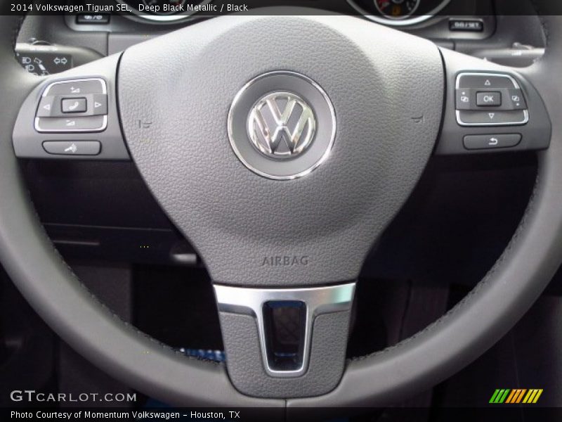 Deep Black Metallic / Black 2014 Volkswagen Tiguan SEL