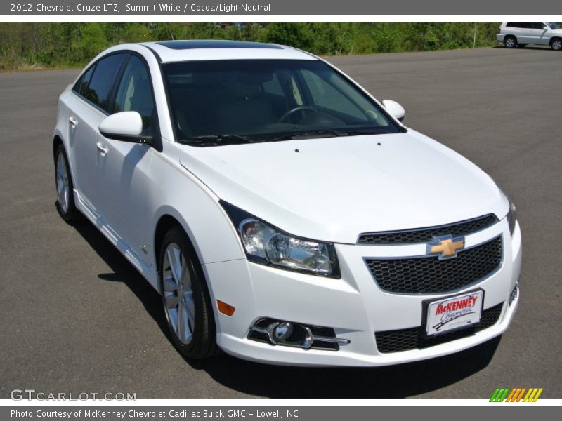 Summit White / Cocoa/Light Neutral 2012 Chevrolet Cruze LTZ