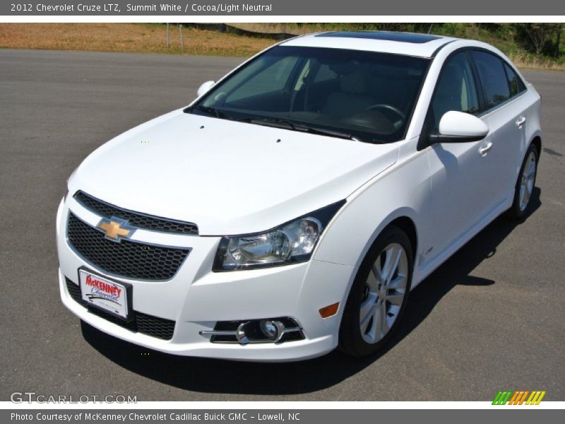 Summit White / Cocoa/Light Neutral 2012 Chevrolet Cruze LTZ