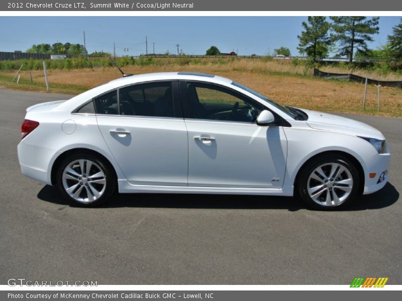 Summit White / Cocoa/Light Neutral 2012 Chevrolet Cruze LTZ