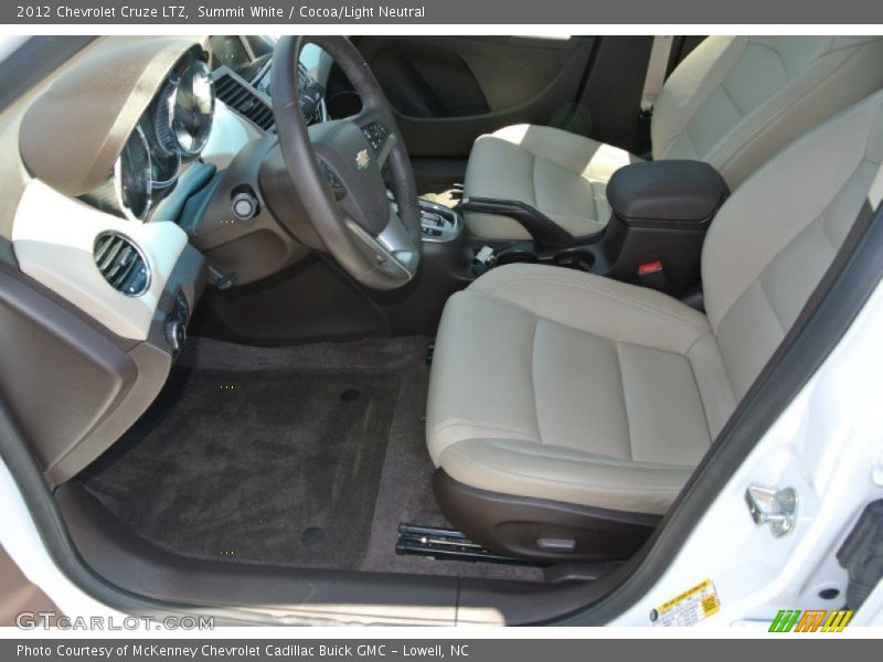 Summit White / Cocoa/Light Neutral 2012 Chevrolet Cruze LTZ