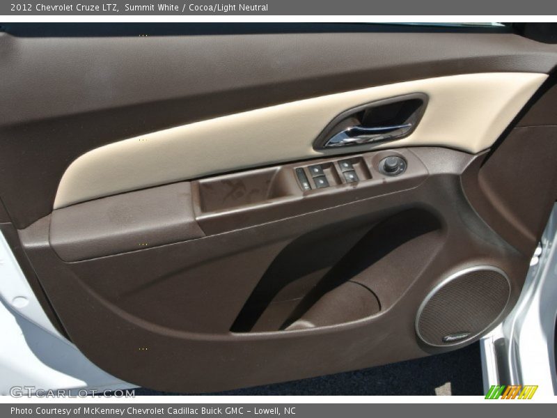 Summit White / Cocoa/Light Neutral 2012 Chevrolet Cruze LTZ