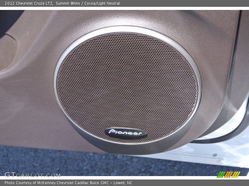 Summit White / Cocoa/Light Neutral 2012 Chevrolet Cruze LTZ