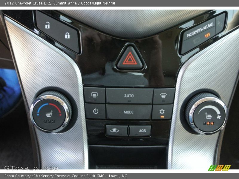 Summit White / Cocoa/Light Neutral 2012 Chevrolet Cruze LTZ