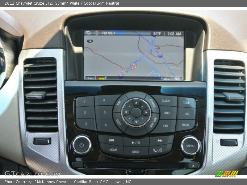 Summit White / Cocoa/Light Neutral 2012 Chevrolet Cruze LTZ