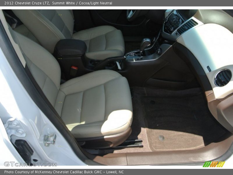 Summit White / Cocoa/Light Neutral 2012 Chevrolet Cruze LTZ