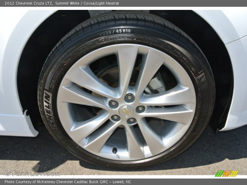 Summit White / Cocoa/Light Neutral 2012 Chevrolet Cruze LTZ