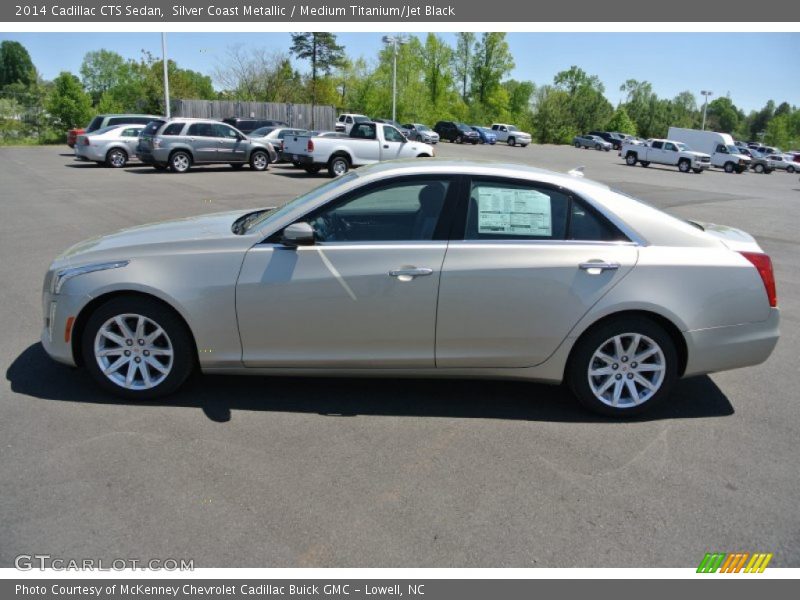 Silver Coast Metallic / Medium Titanium/Jet Black 2014 Cadillac CTS Sedan
