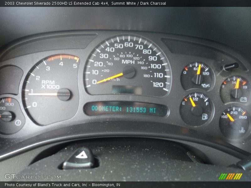 Summit White / Dark Charcoal 2003 Chevrolet Silverado 2500HD LS Extended Cab 4x4