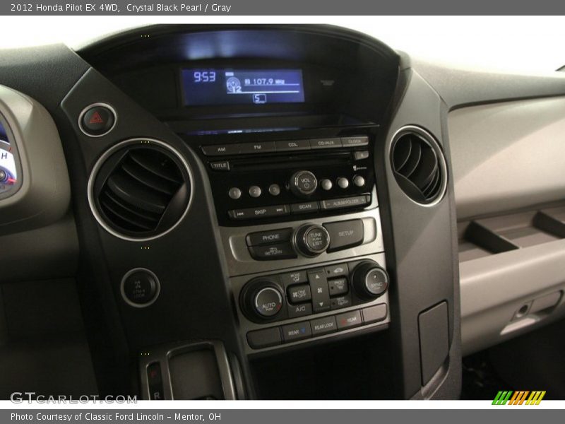 Crystal Black Pearl / Gray 2012 Honda Pilot EX 4WD