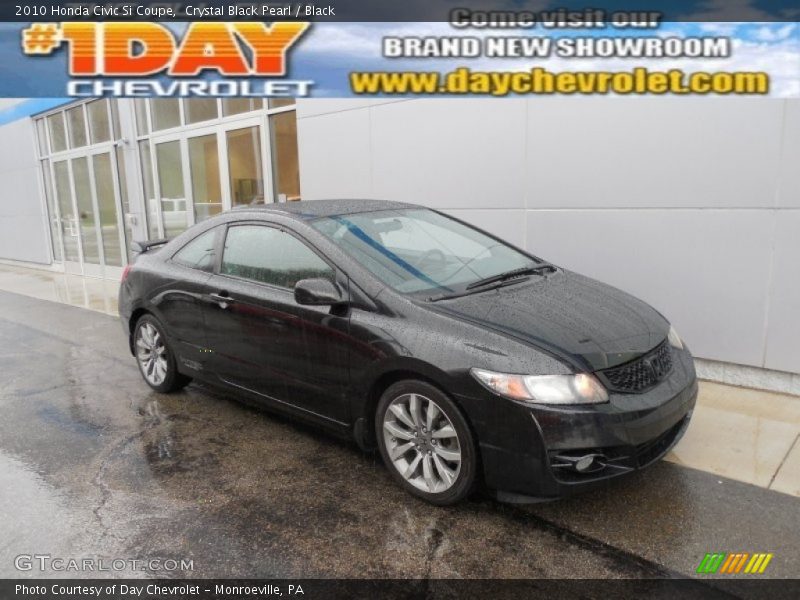 Crystal Black Pearl / Black 2010 Honda Civic Si Coupe
